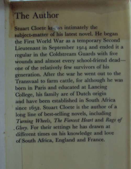 2 Stuart Cloete Books: How Young They Died and A Victorian Son An Autobiography