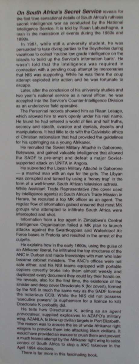 On South Africa`s Secret Service An Undercover Agents Story Riaan Labuschagne