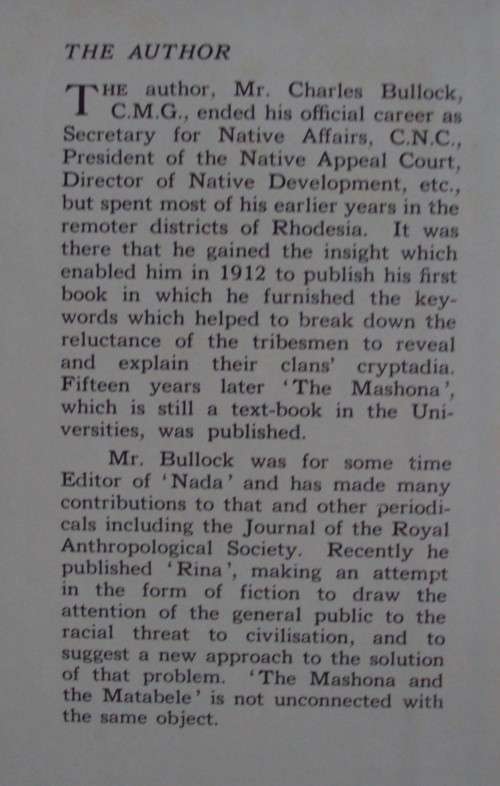 The Mashona and the Matabele Charrles Bullock