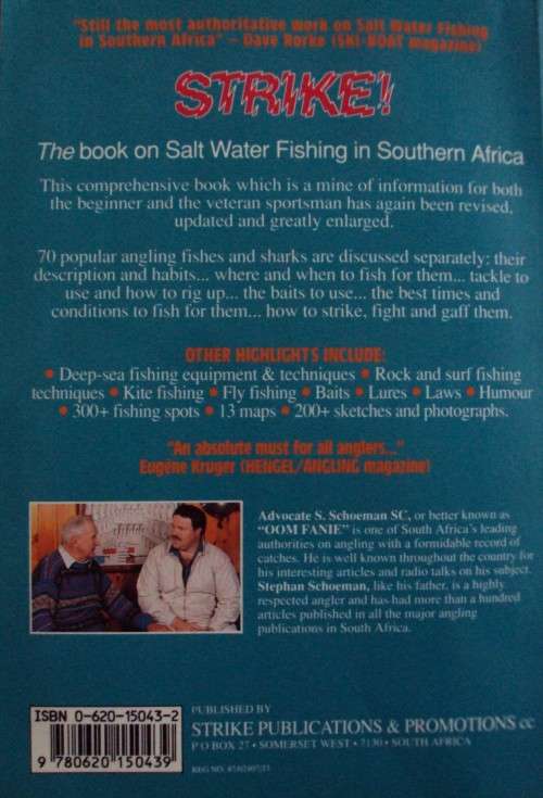 Strike! The Book on Salt Water Fishing in Southern Africa Fanie and Stephan Schoeman  Publis