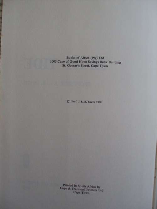 High Tide Prof J L B Smith