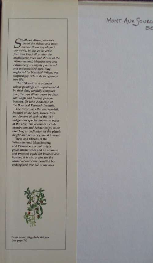 Trees & Shrubs Of The Witwatersrand, Magaliesberg & Pilanesberg: Joan van Gogh & Joh Anderson