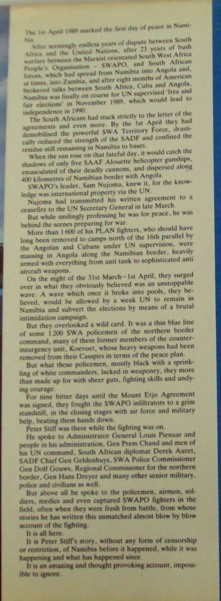 Nine Days of War Namibia  Before, during and after Peter Stiff