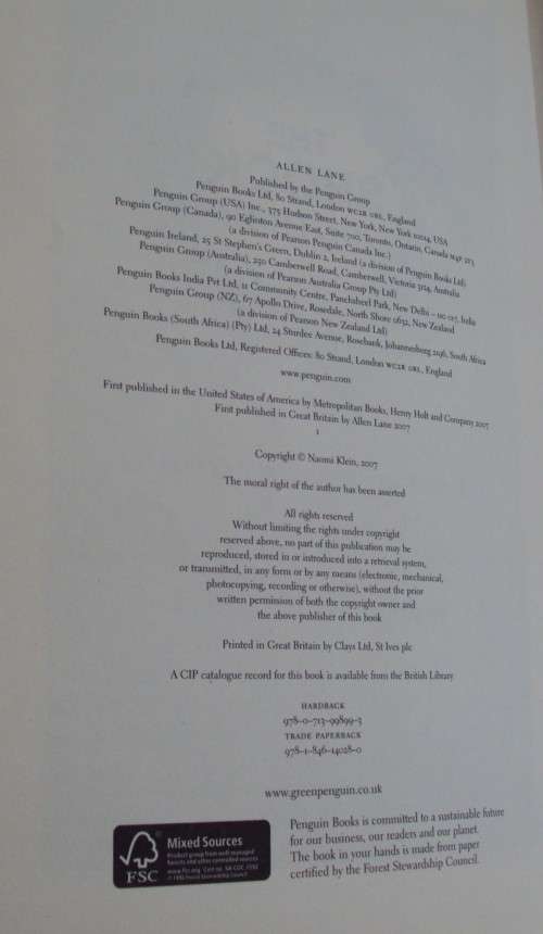 The Shock Doctrine The Rise of Disaster Capitalism   Naomi Klein