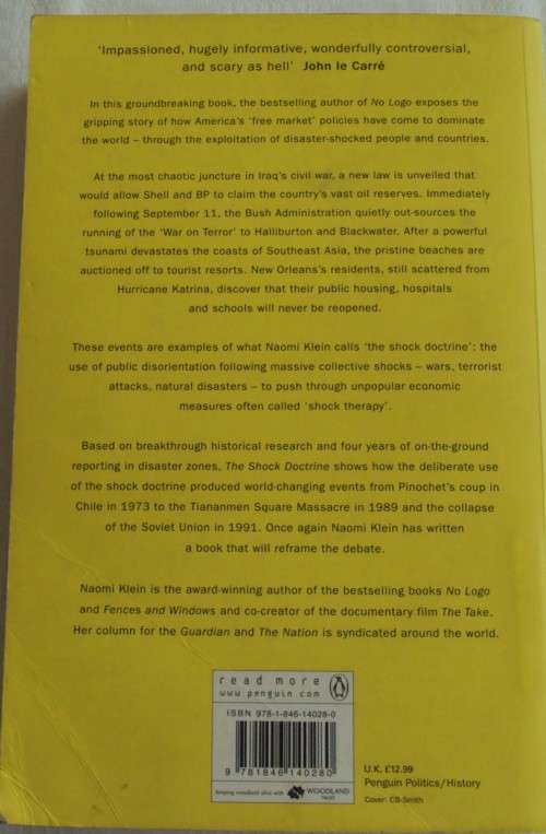 The Shock Doctrine The Rise of Disaster Capitalism   Naomi Klein