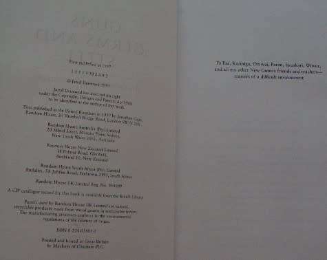 Guns, Germs and Steel A Short History of Everybody for the Last 13,000 Years  Jared Diamond