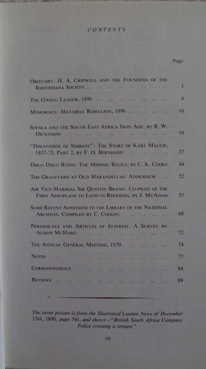 10 Rhodesiana Journals - The Rhodesiana Society