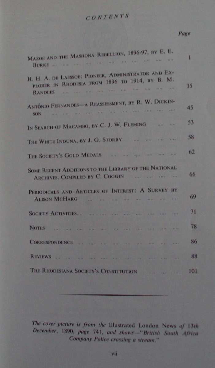 10 Rhodesiana Journals - The Rhodesiana Society