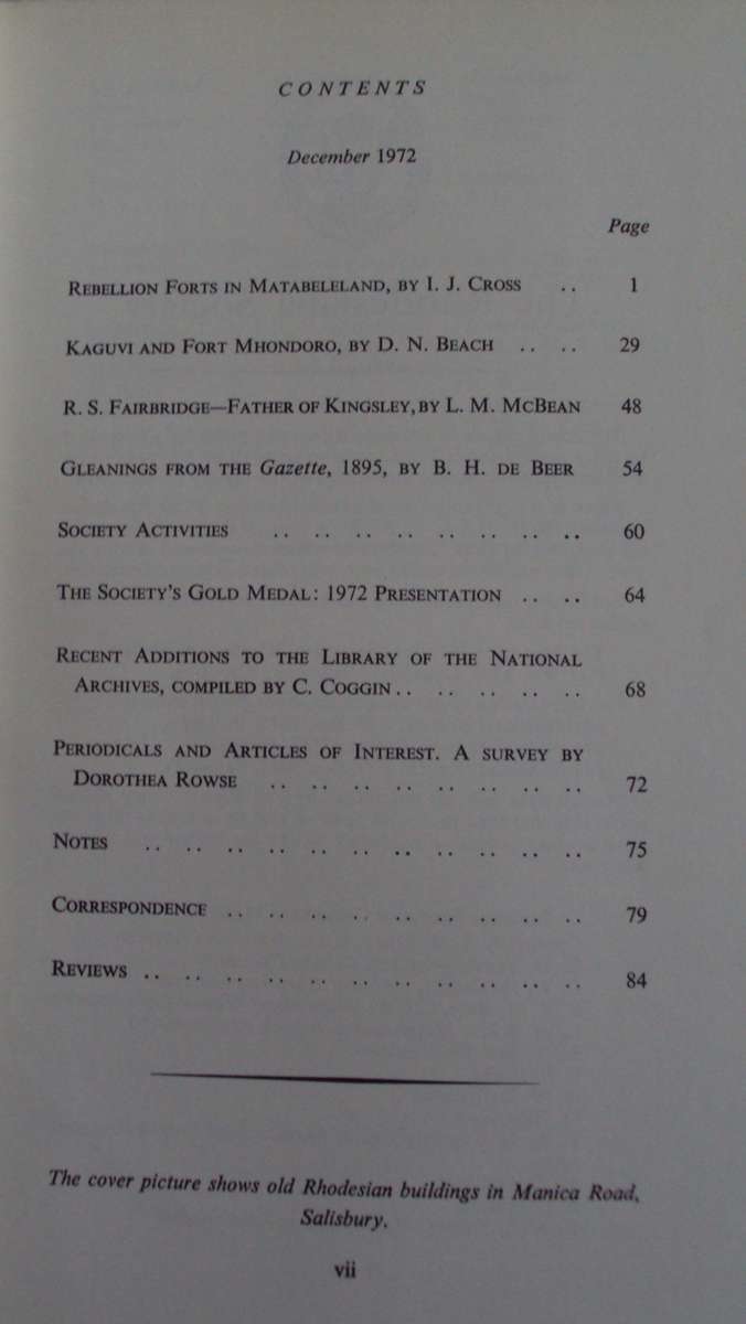 10 Rhodesiana Journals - The Rhodesiana Society