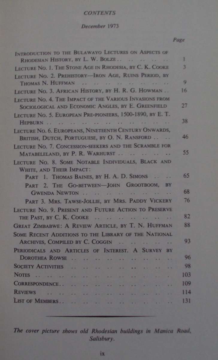 10 Rhodesiana Journals - The Rhodesiana Society