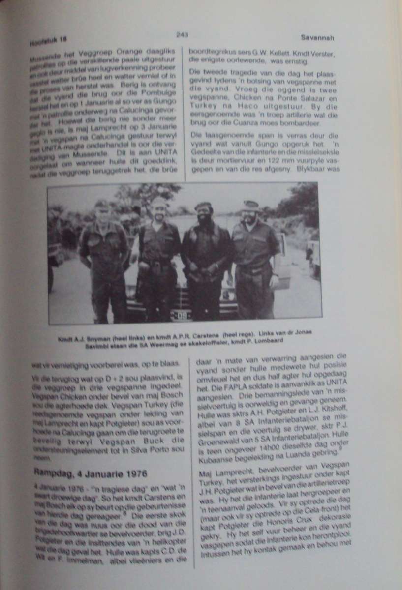Angola Operasie Savannah 1975 - 1976 Prof F J Du T Spies as assisted by Lt Col S J du Preez