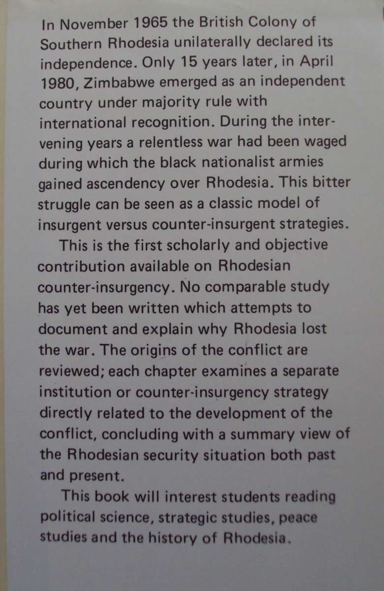 Counter Insurgency in Rhodesia  J K Cilliers