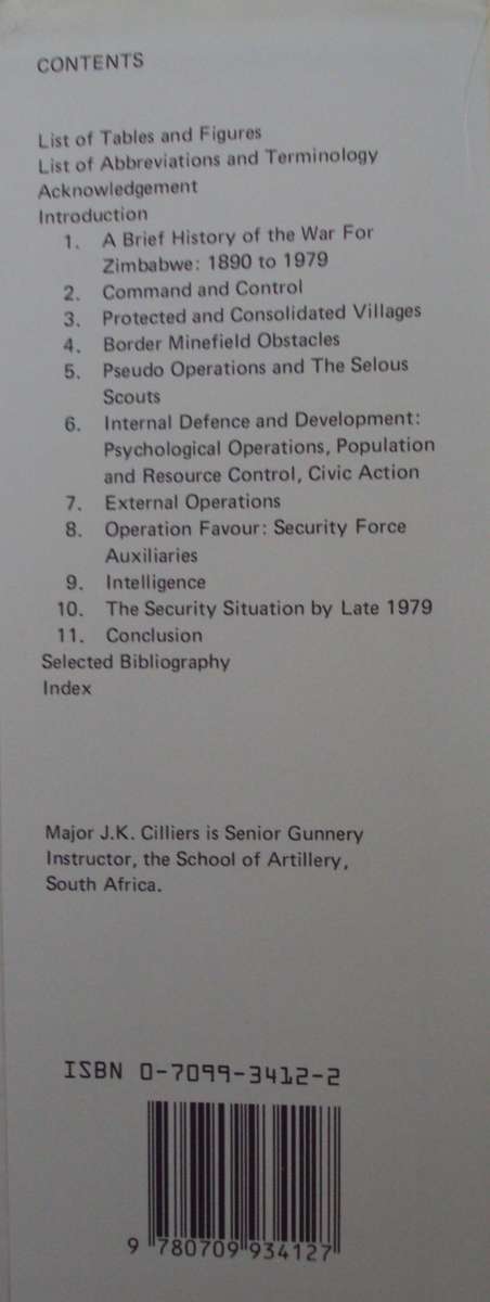 Counter Insurgency in Rhodesia  J K Cilliers
