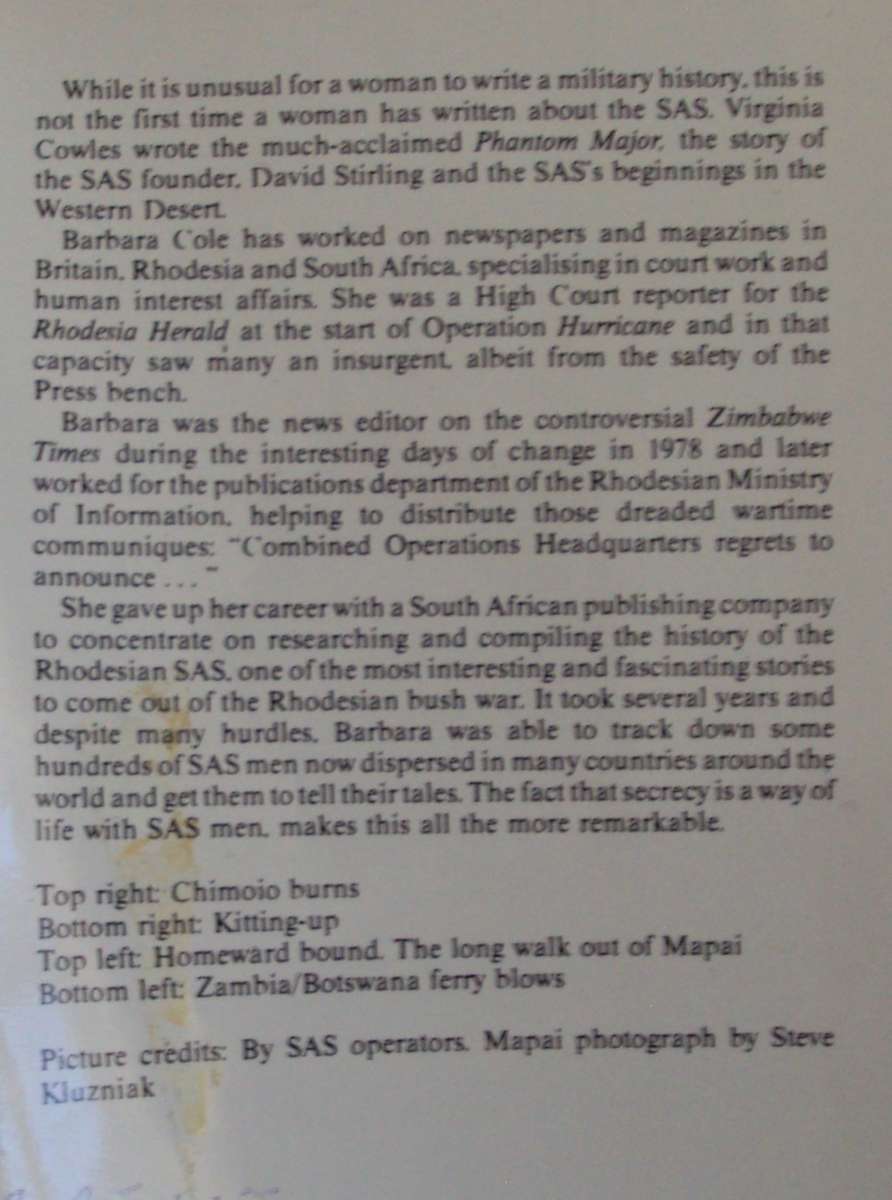 The Elite  -  The Story of The Rhodesian Special Air Service Signed by author & 3 SAS Operators