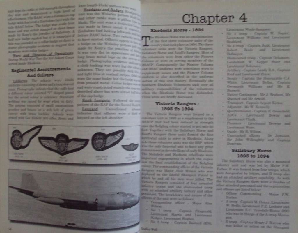 Insignia and History of the Rhodesian Armed Forces 1890 - 1980 Dudley Wall