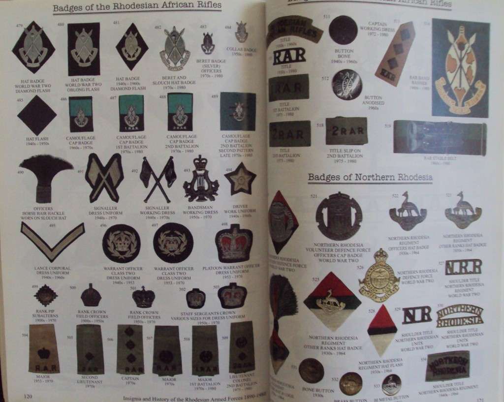 Insignia and History of the Rhodesian Armed Forces 1890 - 1980 Dudley Wall