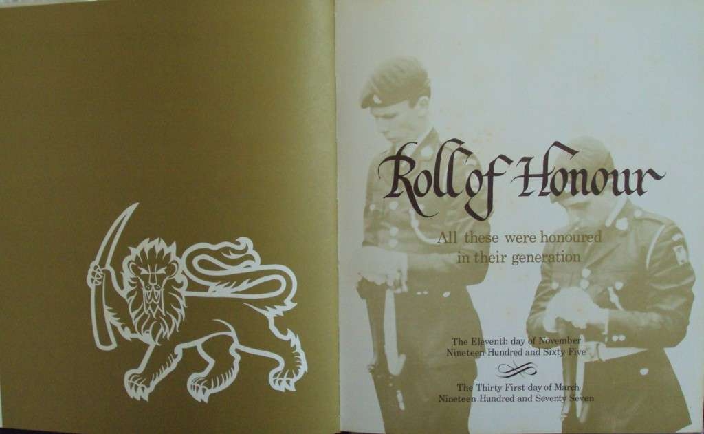 Contact A Tribute to those who Serve Rhodesia  Signed by Ron Reid Daly