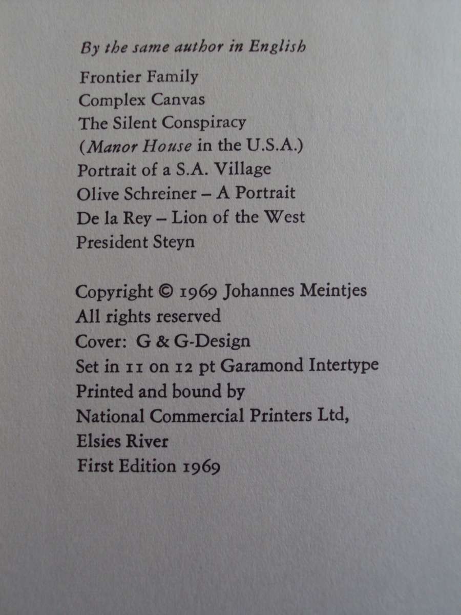 Sword in the Sand  The Life and Death of Gideon Scheepers  Johannes Meintjes