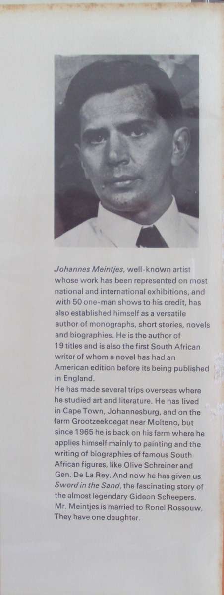 Sword in the Sand  The Life and Death of Gideon Scheepers  Johannes Meintjes