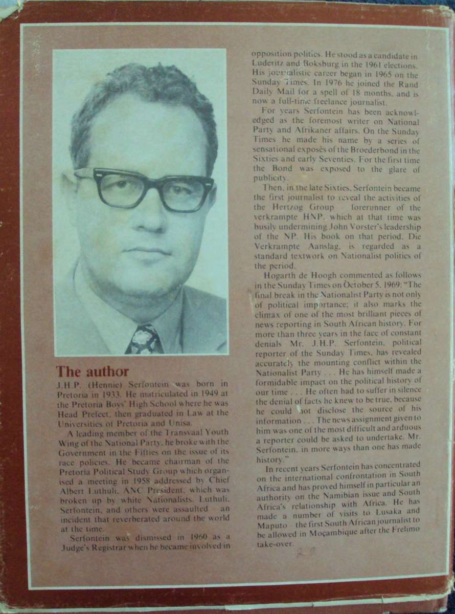 Brotherhood of Power An Expose of the Secret Afrikaner Broederbond  J H P Serfontein