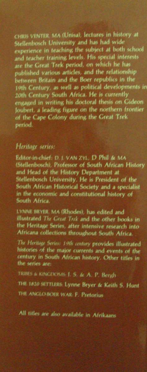 The Great Trek Heritage Series 19th Century Chris Venter