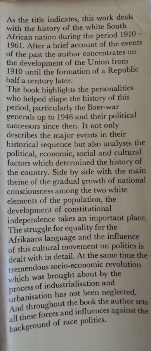 The Making of a Nation A History of the Union of South Africa   D W Kruger