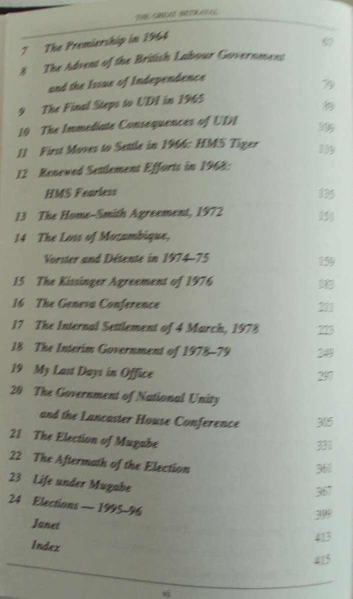 The Great Betrayal - The Memoirs of Ian Douglas Smith Signed by the author