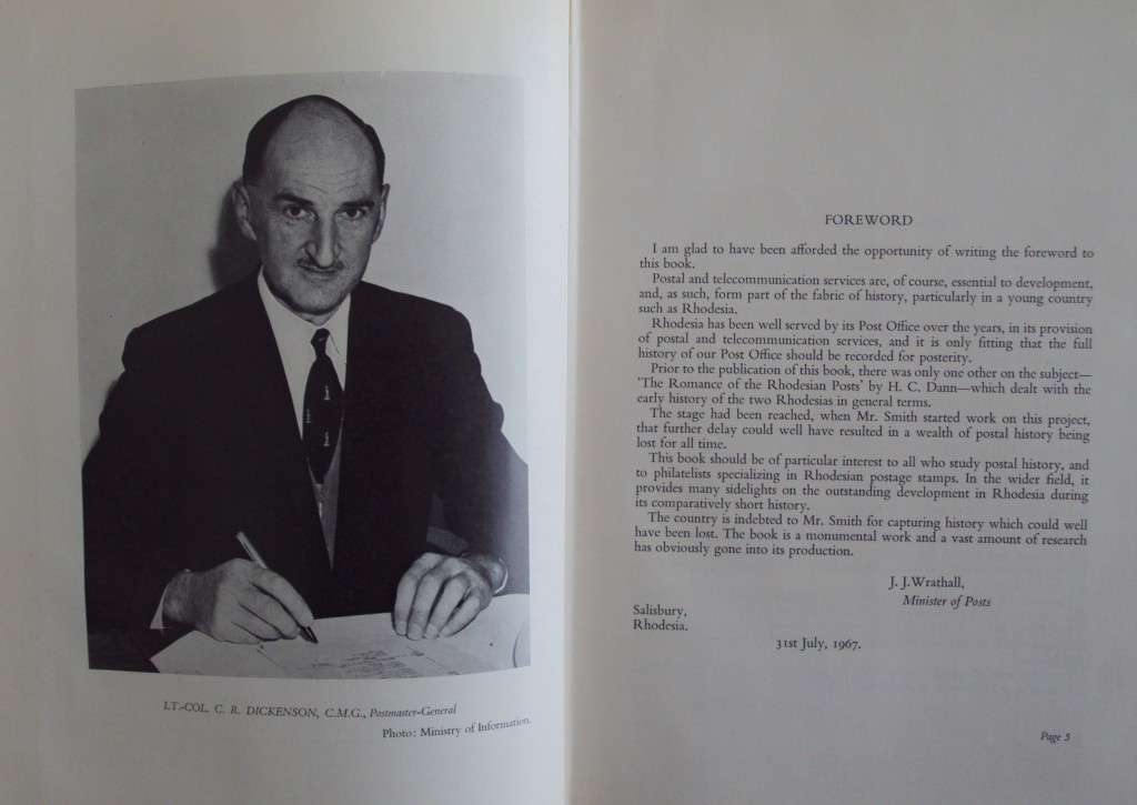 Rhodesia A Postal History  Its Stamps, Posts & Telegraphs  R C Smith