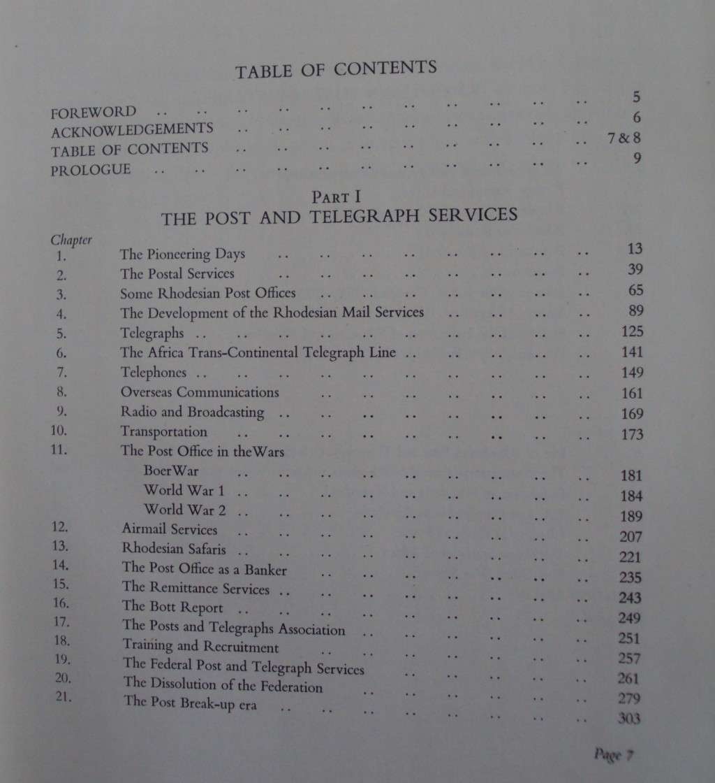 Rhodesia A Postal History  Its Stamps, Posts & Telegraphs  R C Smith