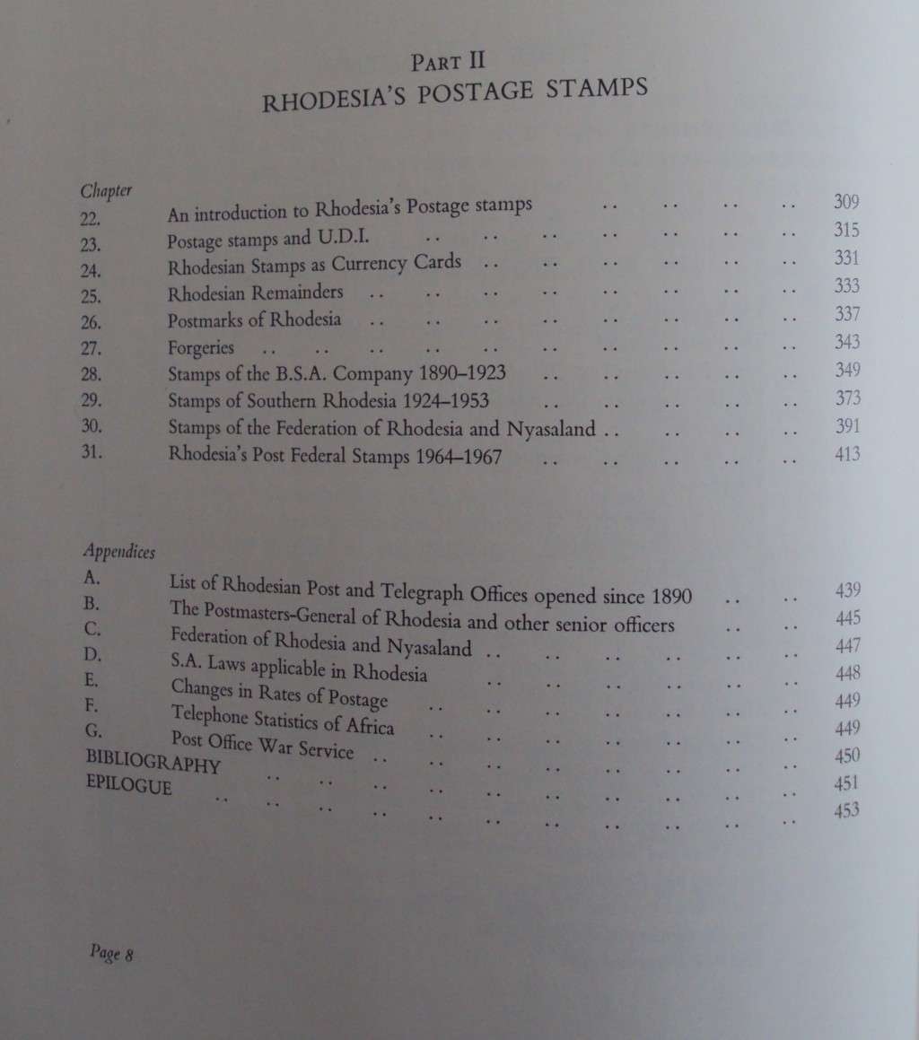 Rhodesia A Postal History  Its Stamps, Posts & Telegraphs  R C Smith