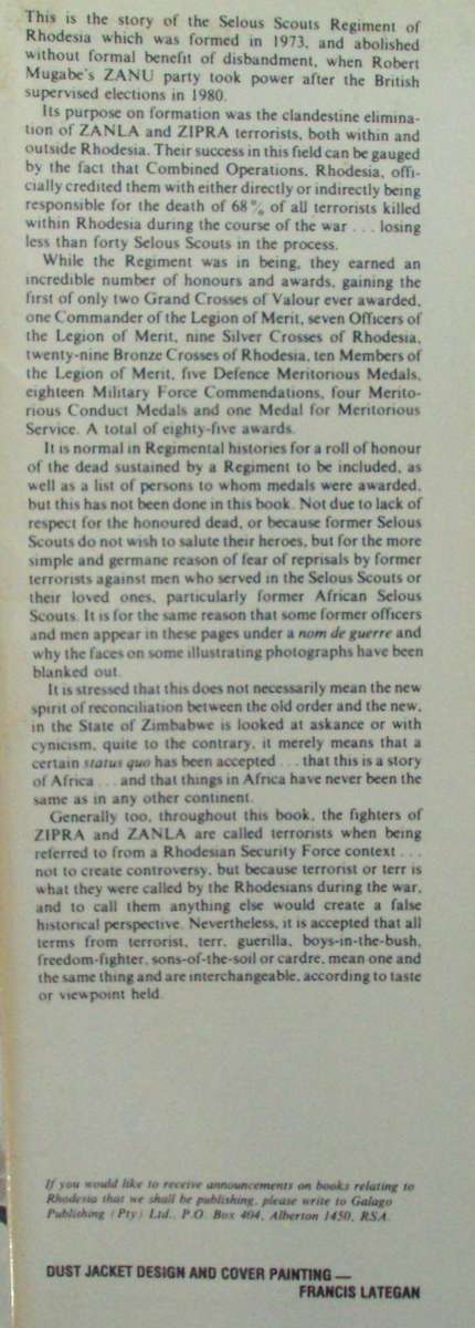 Selous Scouts Top Secret War Signed by Peter Stiff & Lt. Col. Ron Reid Daly