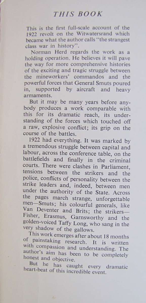 1922 Revolt on the Rand Norman Herd