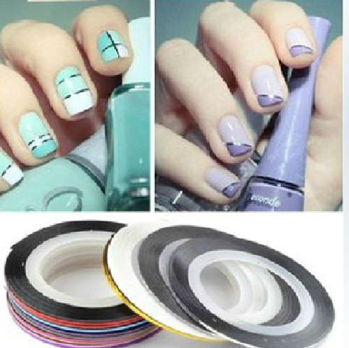 NAIL ART STRIPPING TAPE 4 PIECE DIFFERENT COLORS