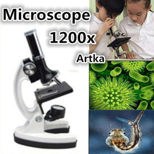 MICROSCOPE WITH METAL BASE SPECIMENS AT UP TO 1200X ACTUAL SIZE THE BEST GIFT FOR KIDS