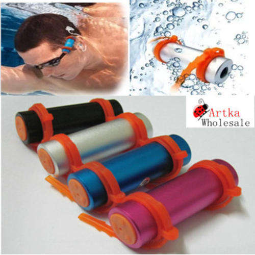 100% Waterproof MP3 Player 4GB FM Radio with Waterproof Earphones And Arm Strap