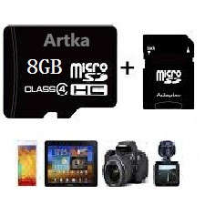 8GB MICRO SD MEMORY CARD WITH ADAPTER --- no extra shipping