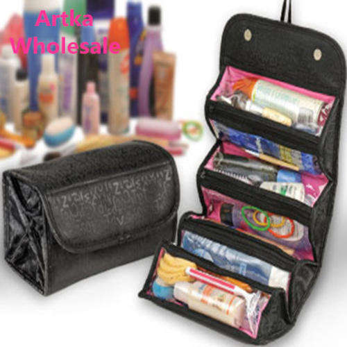 Roll-N-Go Cosmetic Bag High capacity Storage Bag -- Save your space