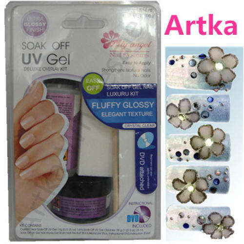 CRYSTAL CLEAR SOAK-OFF UV GEL DELUXE OVERLAY KIT WITH DVD