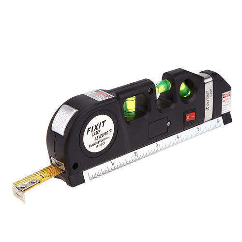 8 FT 2.5m Measuring Tape Laser Level Pro3 Measuring Equipment with 3 Way Level Bubbles and Laser