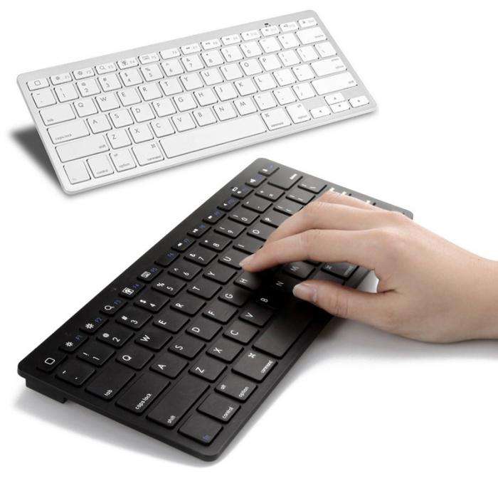 Ultra-slim Wireless Keyboard Bluetooth 3.0 for Apple iPad/iPhone Series/Mac Book/Samsung Phones/PC