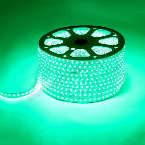 220V 100m Flexible 5050 Chip SMD LED Strip Light - Green