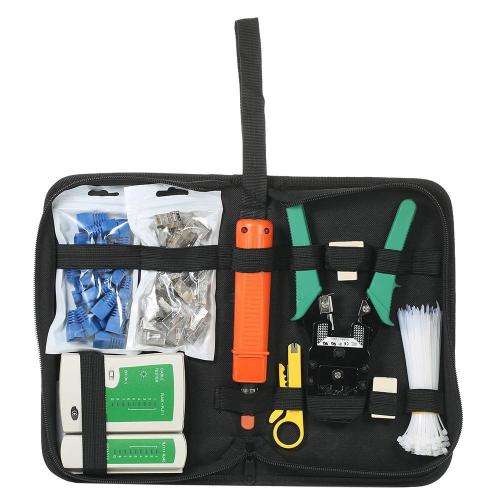 Network Cable Tester Kit 9-in-1 Professional Network Tool Kit Net Computer Maintenance