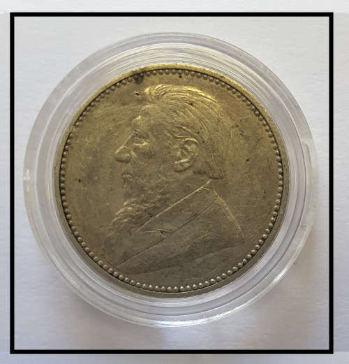 ZAR 6 D 1897,  (Coin in Capsule),  Only 220 000 Minted, As per photo