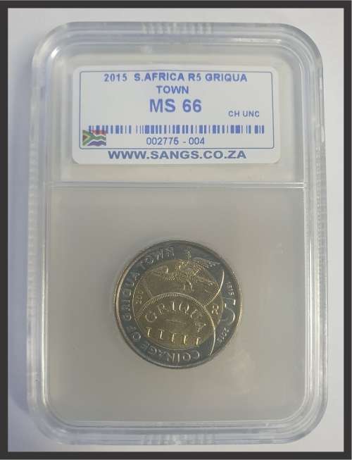 2015 SA Griqua Town R5 // SANGS MS 66 // See picture of Actual Coin