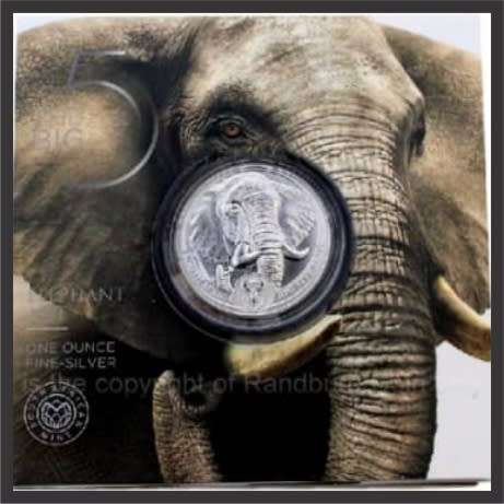 2021 2nd Series BIG 5 R5 // AFRICAN ELEPHANT // BU // 1oz Fine Silver