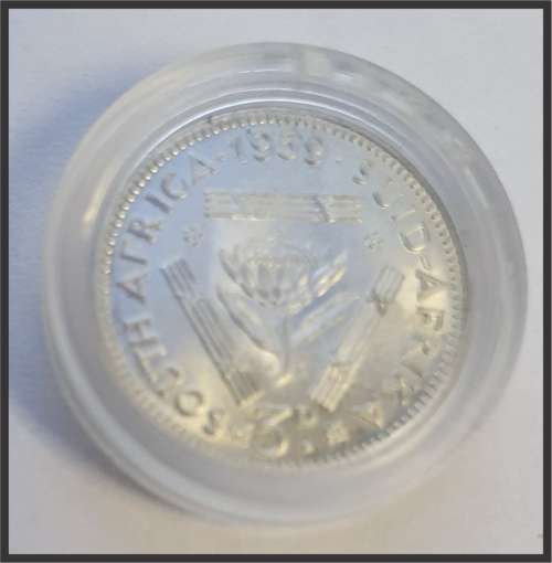 1959 3 D (Coin in Capsule), UNC // Photos of actual coin