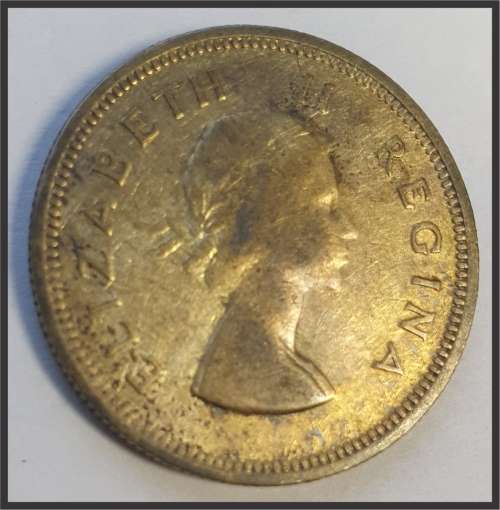 1956 2 Shillings // Coin in Capsule // picture of actual coin