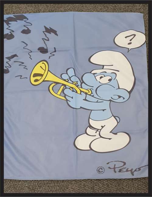 2 X Smurf Prints On Material