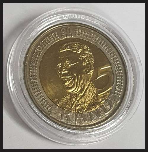 Mandela 2008 R5 UNC // 5 available // Coins in capsule