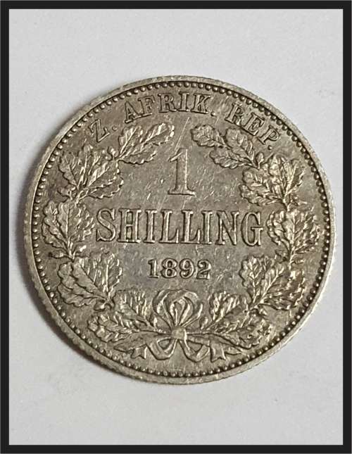 ZAR 1892 1 Shilling (Coin in Capsule) Only 129 627 Minted See picture of actual coin